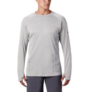 Columbia PFG Buoy Knit Long Sleeve, Sudaderas Grises Para Hombre | 801923-ITP